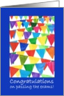 Festive Flags Passing Exam Congratulations Card