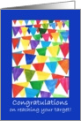Festive Flags Congratulations on Reaching Target Card