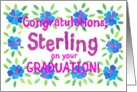 Name-specific Graduation Congratulations Card, Sterling card