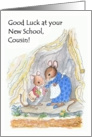 Little Mouse New School Good Luck Card for Cousin card