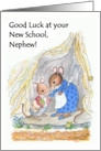 Little Mouse New School Good Luck Card for Nephew card