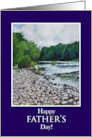 Father’s Day Greeting with River Landscape River Usk Wales card