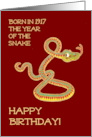 Birthday for Anyone Born in 1917 the Chinese Year of the Snake card
