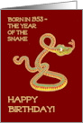 Birthday for Anyone Born in 1953 the Chinese Year of the Snake card