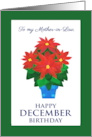 Mother in Law’s December Birthday with Bright Red Poinsettia card