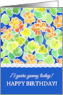 75th Birthday with Bright Orange Nasturtiums Pattern card