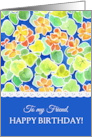 For Friend’s Birthday with Bright Nasturtiums Pattern card