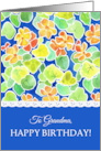 For Grandma’s Birthday with Bright Nasturtiums Pattern card