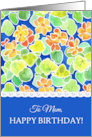 For Mom’s Birthday with Bright Nasturtiums Pattern card