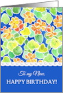 For Niece’s Birthday with Bright Nasturtiums Pattern card