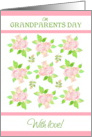 Grandparents Day Vintage Pink Rosebuds with Love card