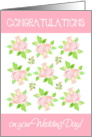 Wedding Congratulations with Nostalgic Pink Roses card