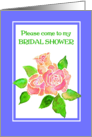 Bridal Shower Invitation with Pink Albertine Roses card