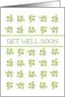 Get Well Wishes with Pink Rosebud Pattern card