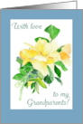 Grandparents Day Greetings with Yellow Dreaming Spires Roses card