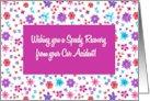 Get Well From Car Accident with Ditsy Floral Pattern card