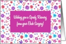 Get Well From Back Surgery with Ditsy Floral Pattern card