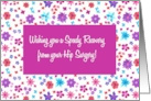 Get Well From Hip Surgery with Ditsy Floral Pattern card
