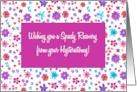 Get Well From Hysterectomy with Ditsy Floral Pattern card