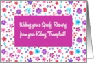 Get Well From Kidney Transplant with Floral Pattern card