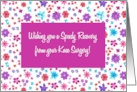 Get Well From Knee Surgery with Ditsy Floral Pattern card