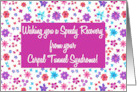Get Well From Carpal Tunnel Syndrome with Floral Pattern card