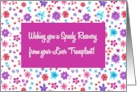 Get Well From Liver Transplant with Ditsy Floral Pattern card