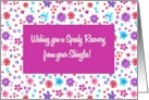 Get Well From Shingles with Ditsy Floral Pattern card