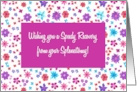 Get Well From Splenectomy with Ditsy Floral Pattern card