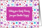 Get Well From Shoulder Surgery with Ditsy Floral Pattern card
