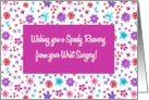 Get Well From Wrist Surgery with Ditsy Floral Pattern card