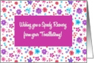 Get Well From Tonsillectomy with Ditsy Floral Pattern card
