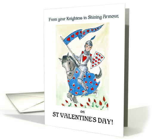 Female Knight in Shining Armour Valentine's card (1018409)