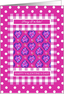 Belated Valentine’s Day Greeting Hearts Flowers Blank Inside card