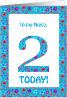 Niece’s 2nd Birthday with Pretty Floral Pattern card