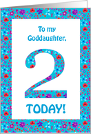 Goddaughter’s 2nd Birthday with Pretty Floral Pattern card