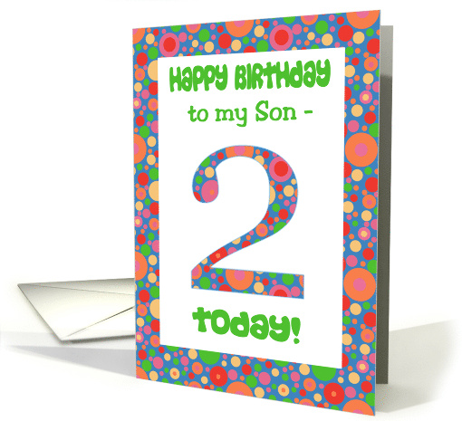 Son's 2nd Birthday with Bright Spots Pattern card (1057417)