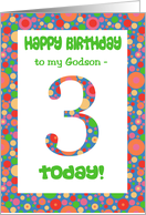 Godson’s 3rd Birthday with Bright Spots Pattern card