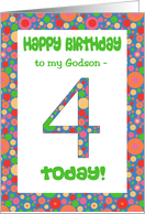 Godson’s 4th Birthday with Bright Spots Pattern card