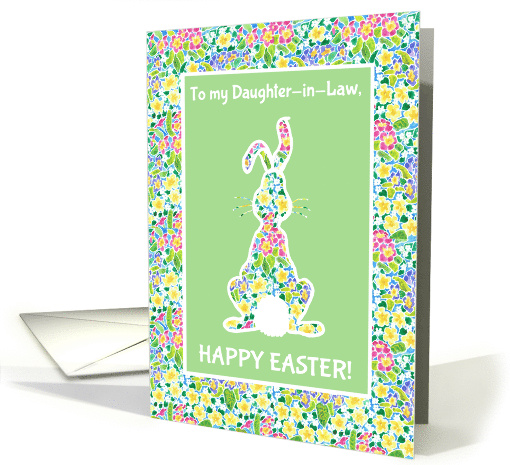 For Daughter in Law Easter Greetings with Cute Rabbit card (1063789)