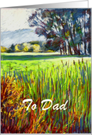 Custom Front Fine Art Greeting Card for Father - Meadows card