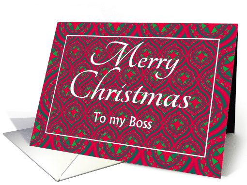 For Boss at Christmas Festive Stars and Baubles Pattern card (1155390)