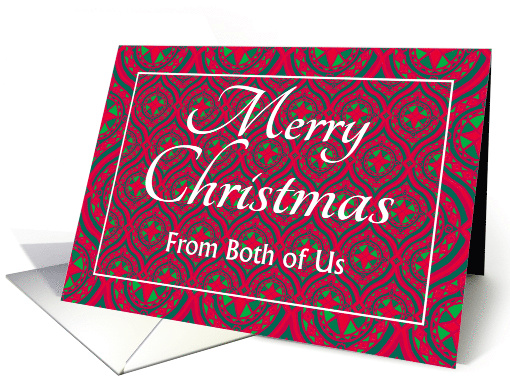 Christmas From Both of Us Festive Stars and Baubles Pattern card