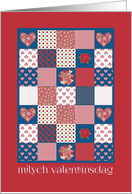 Polish Valentine’s Day, Hearts and Roses Patchwork card