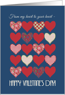 Valentine’s Card ’Heart to Heart’, Hearts and Roses card