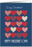 Valentine’s Card for Sweetheart, Hearts and Roses card