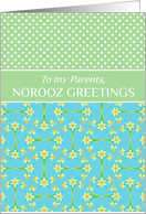 For Parents Norooz Greetings Daffodils and Polkas card