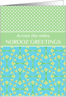 Norooz Greetings Across the Miles Daffodils and Polka Dots card