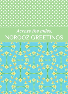 Norooz Greetings Across the Miles Daffodils and Polka Dots