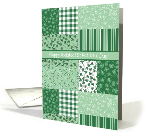 Shamrocks Belated St Patrick's Day card (1253582)